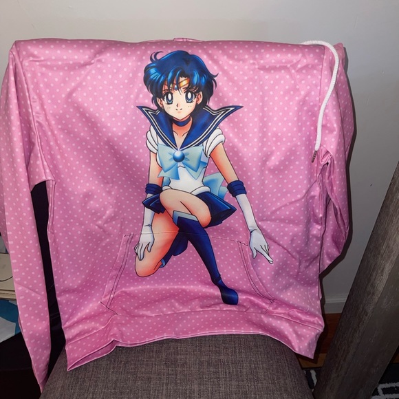 Sailor Moon bundle🎀 Sailor Mercury Hoodie M & Colourpop blush - Picture 8 of 8